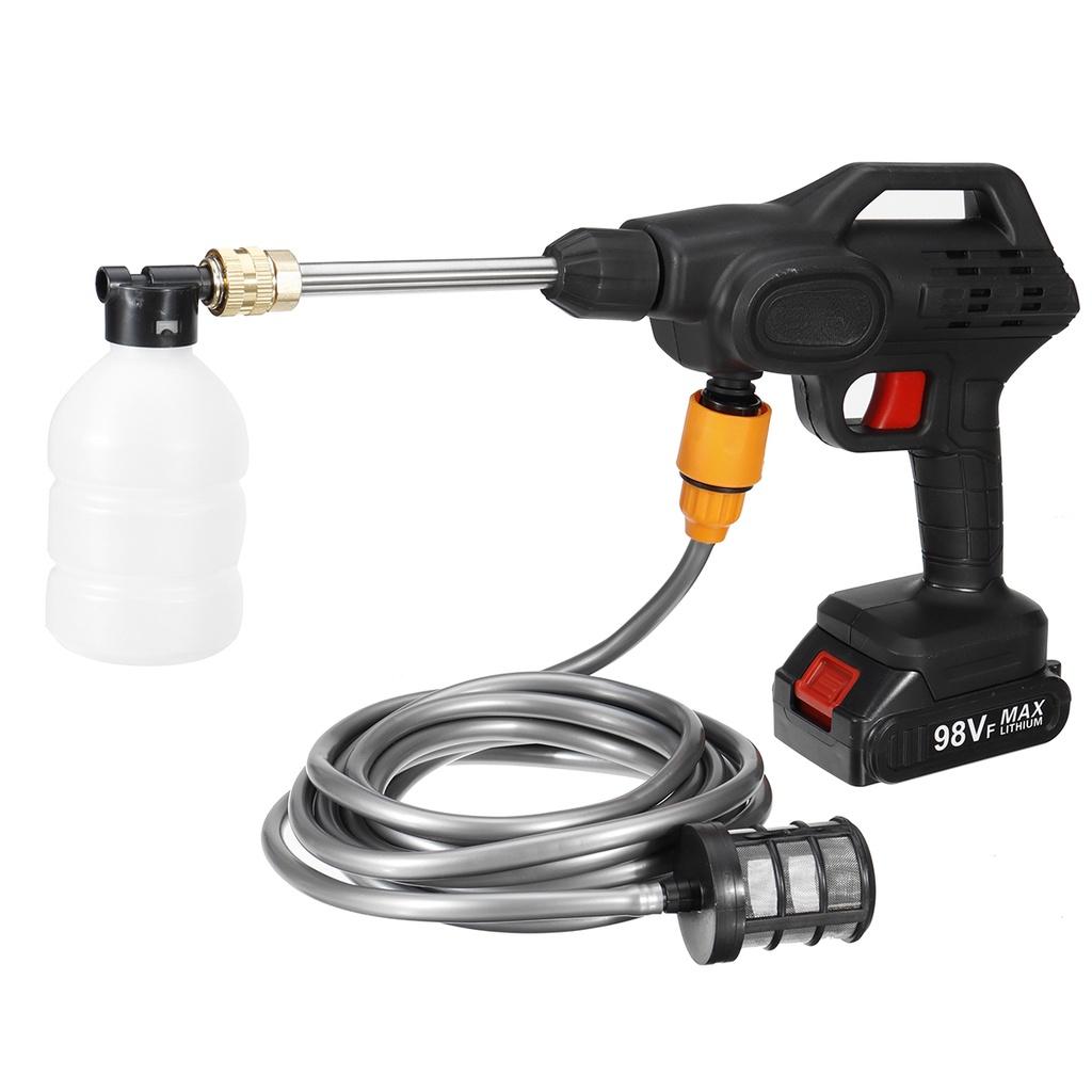 180W 98VF Portable Wash Water Guns Spray Cordless Water Jet High Pressure Car Wash Guns Electric Car Washer