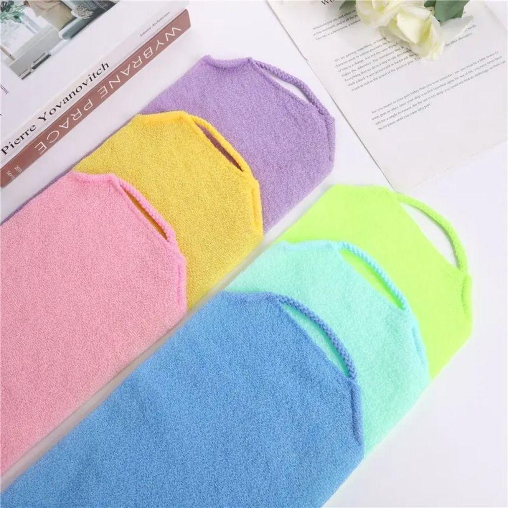 Soft Scrubbing Cloth Stretchable Bath Washcloth New Body Back Scrubber Belt  Bathroom Supplies