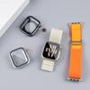 Glass Cover Nylon Band for Apple Watch 44mm 45mm 40mm 41mm Case+Strap Screen Protector IWatch Series 56 Se 7 8 Turning To Ultra