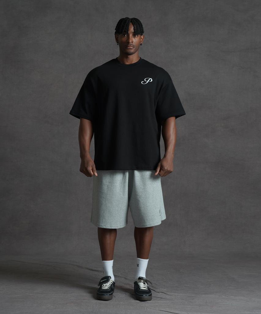 PHERMENON Oversized P Short Sleeve T-Shirt - Black