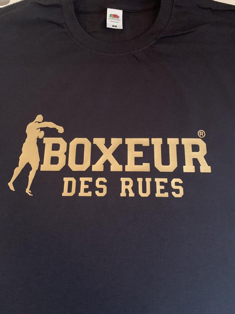 T-Shirt Bodybuilding Fitness Palestra' Boxeur Logo Gold '