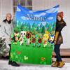 Personalized Custom Name Blanket - Animal Crossing Print Design,Blanket for Sofa,Bed,Travel,Camping - Soft and Warm, Great Gift