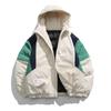 Cotton-padded men's autumn and winter new hooded outdoor windproof velvet thermal jacket men's jacket trendy casual men's clothing