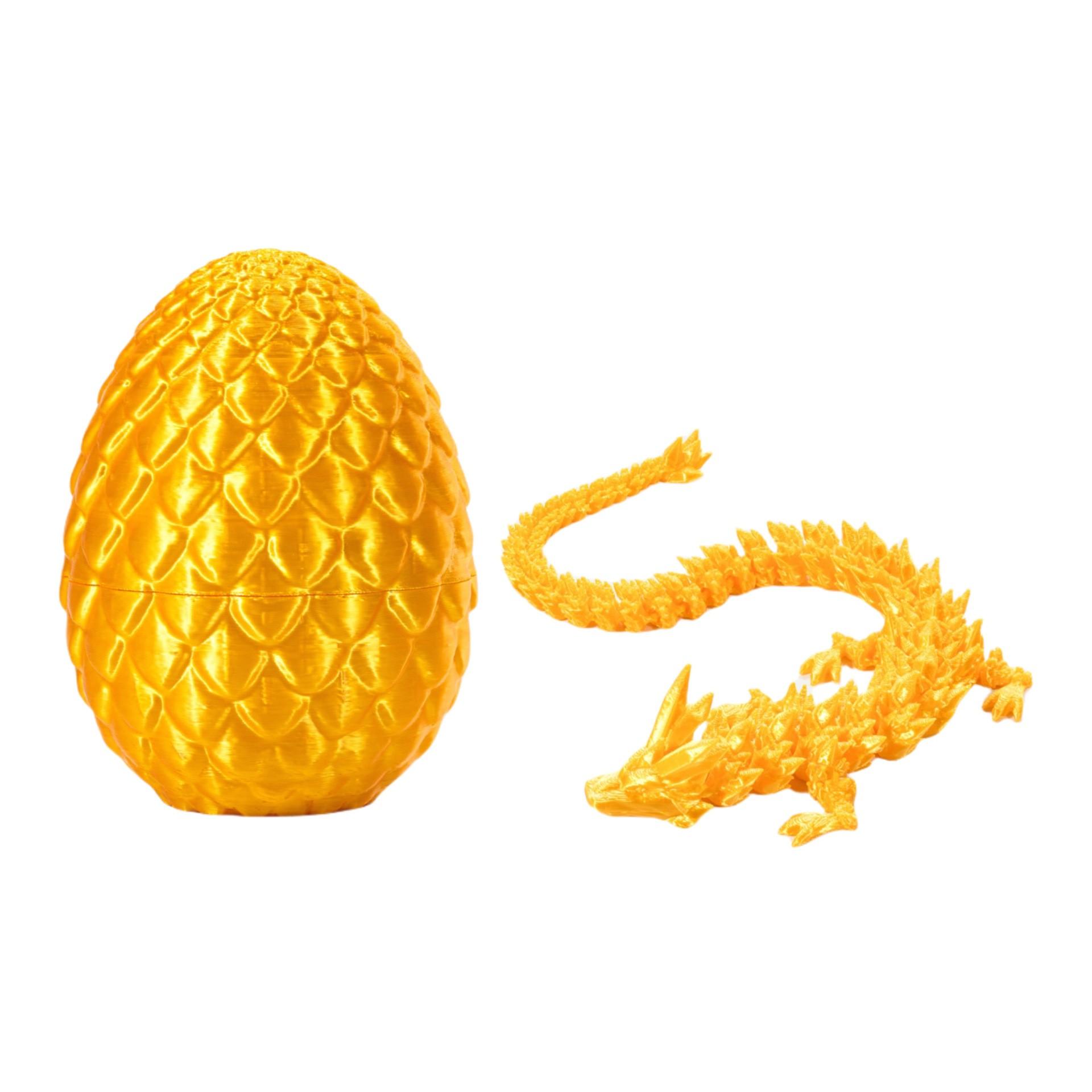 

3D Printed Dragon Egg Divine Dragon Set Toys One Size золотий