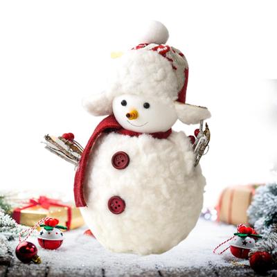 Gestrickte Schneemannpuppe mit Schal und Mütze Weihnachtsdekoration Für Erwachsene Frauen Mädchen Kinder Zuhause Büro Schreibtisch Neujahrsparty Dekoration