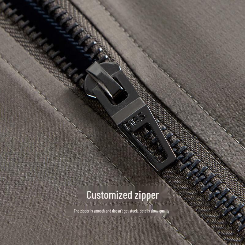 Shanshan Men's Embroidered Business Casual Stand Collar Jacket