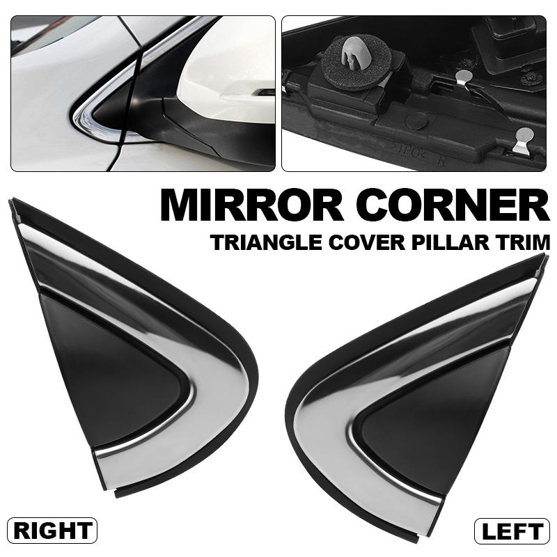 Car Rearview  Mirror Side Corner Triangle Trim Fender Pillar Trim 75495-RLA-A01/75490-RLA-A01 For Honda CRV 2017 2018