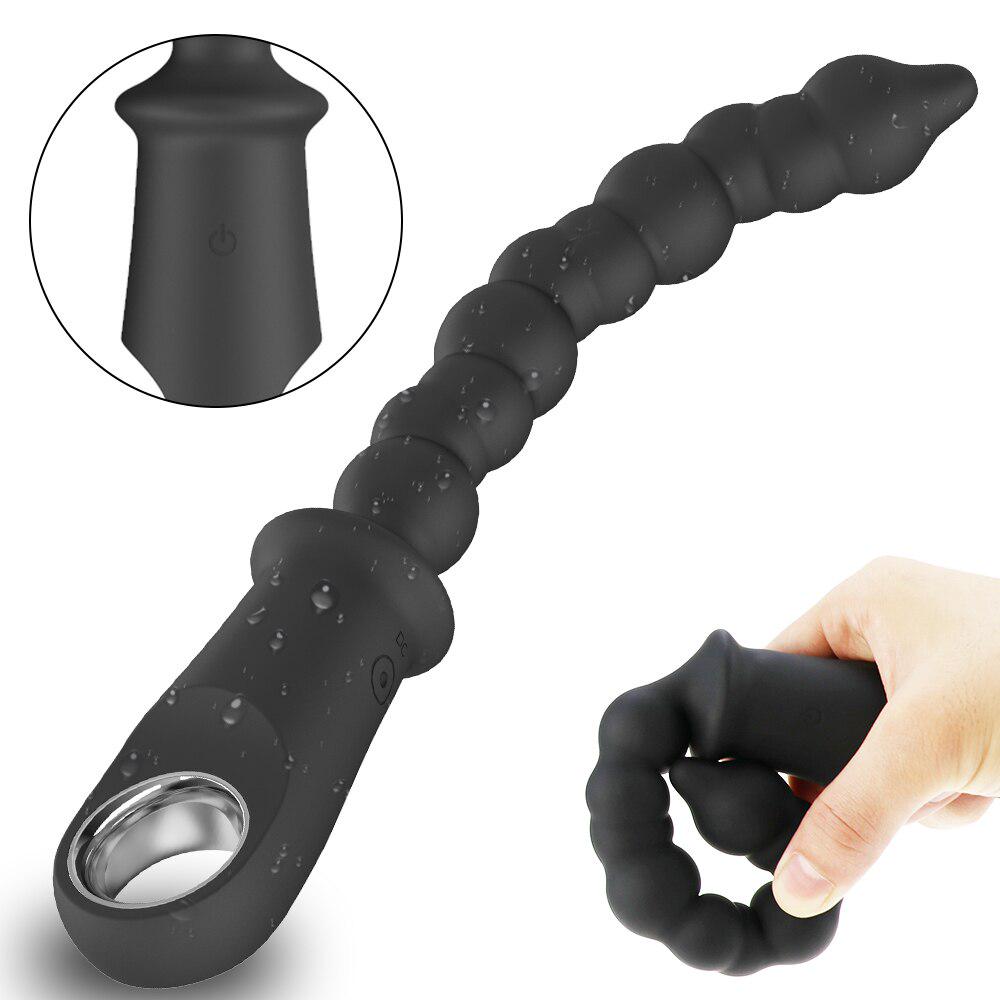 Verlängern Vibrator Anal Pull Perlen USB Aufladbare Anal Plug 10 Geschwindigkeiten Vibration G-punkt Stimulation Erwachsene Homosexuell Sex Spielzeug für Mann