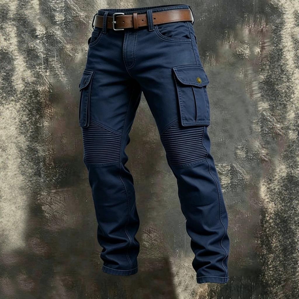 New Style Spring-autumn Men's Tactical Outdoor Pants - Men's Casual Plaid Striped Multi-pocket Work Pants