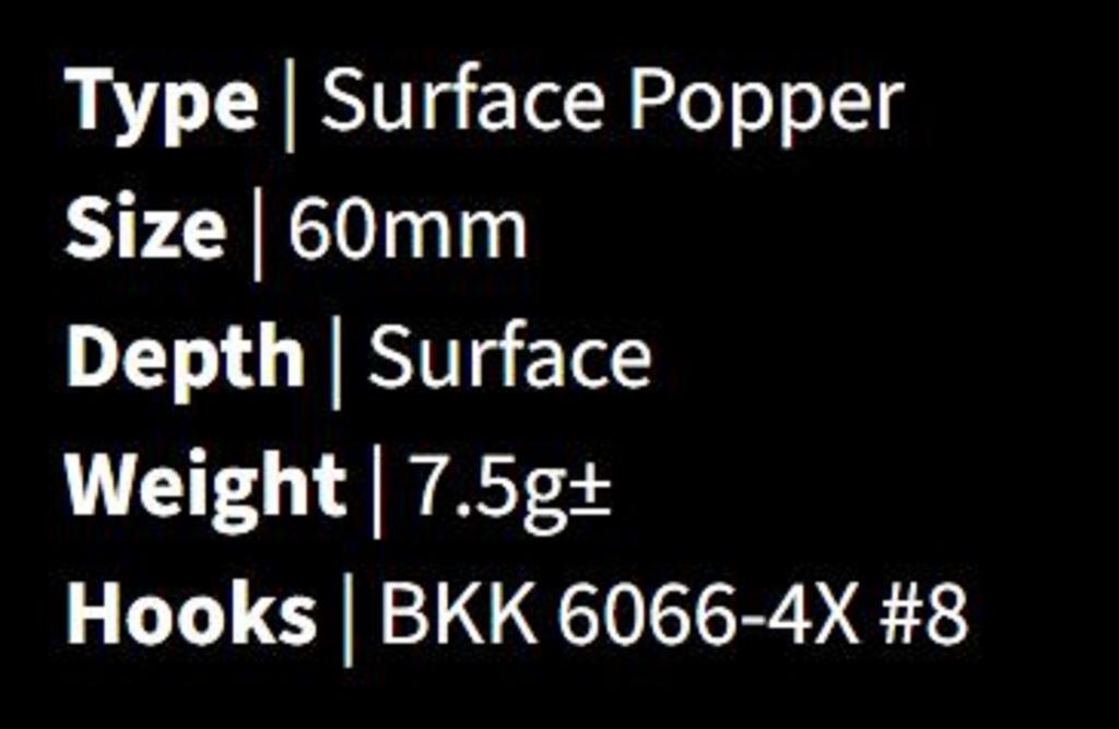 Malosi AT60P-SE Popper Micro Atom 60P Floating Lure Spectre (0634)