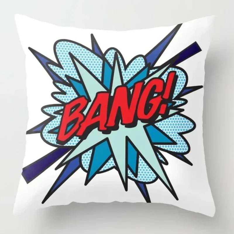 Cartoon Buchstaben Graffiti Kissenbezug Zuhause Schlafzimmer Wohnzimmer Sofa Kissenbezug Mietdekoration Dekorative Kissenbezug