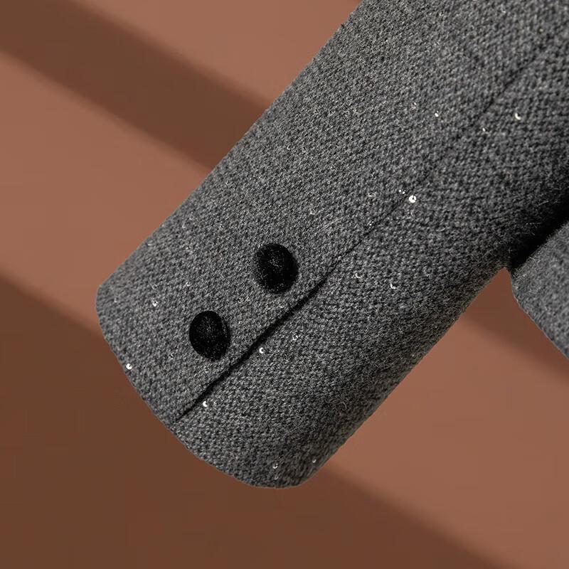 Women's Chic Wool Blend Round Neck Short Jacket