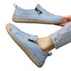 Casual Low Top Round Toe Unisex Shoes with Side Zipper and Lace-Up Design Lightweight Comfortable Walking Footwear