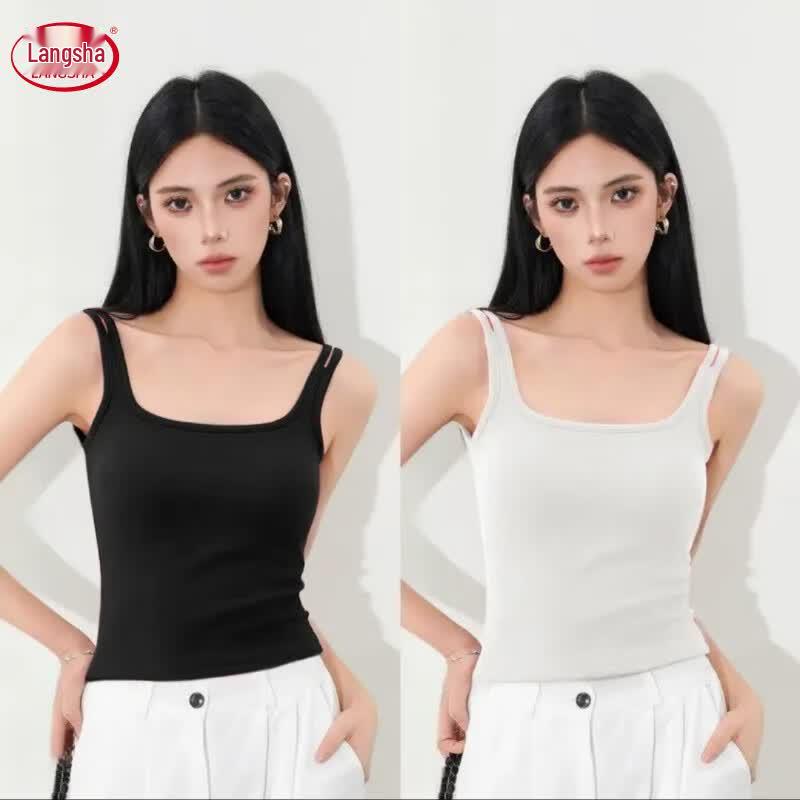 Langsha Women's Built-in Bra Camisole Top