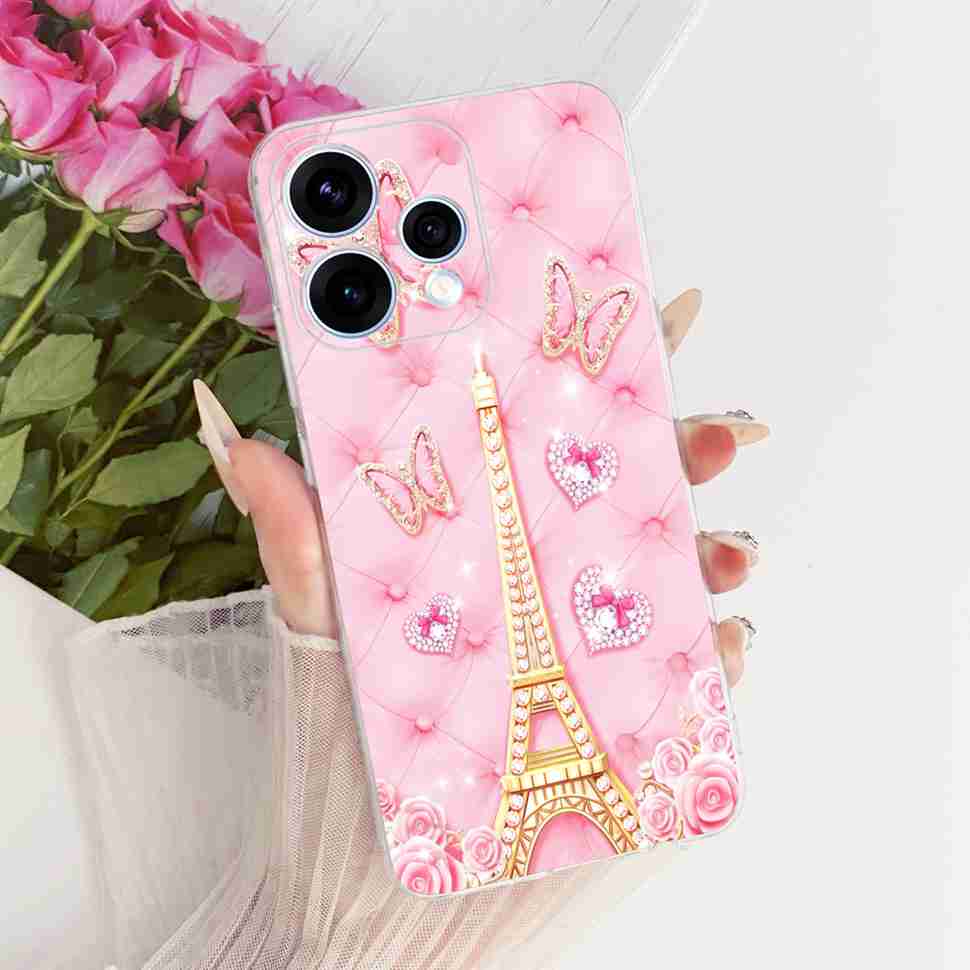 Para Oppo Reno15 5G Funda Flor Colorida Silicona Suave Cubierta Trasera Para Oppo Reno15 Reno 15 5G CPH2825 Carcasa de Teléfono Fundas