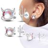 New In 925 Silver Demon Trident Earrings Jewelry Women Designer Crystal Earrings Luxury Accessories Graduation Present