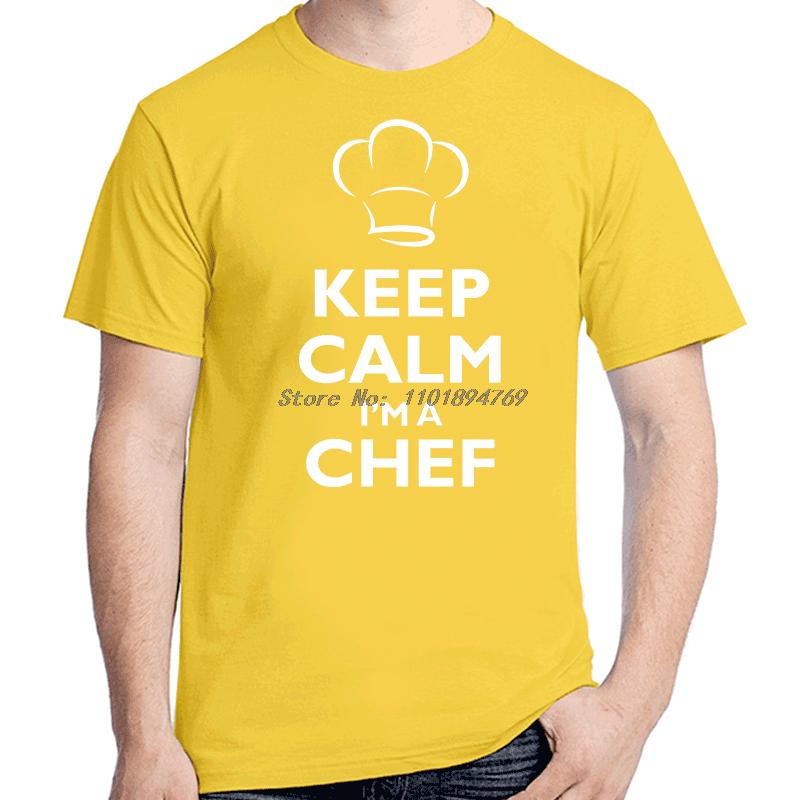 Keep Calm The Chef Is Here Graphic T Shirts Cotton Short Sleeve Cooking Kitchen Tshirts Unisex Top Tees Fashion Unisexs Print T Shirt