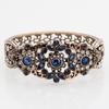 Sunspicems Chic Turkish Bangle Cuff Bracelet for Women Antique Gold Color Rhinestone Flower Bracelet Arab Bride Wedding Jewelry