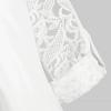 Women's Fashion Loose Casual Plus Size Lace V-Neck Button Down Long Sleeve Shirt