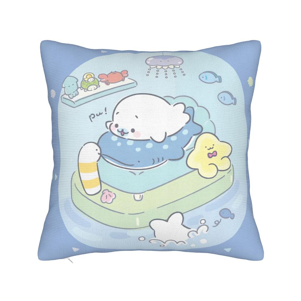 White Seal Strawberry Pillow Cover Mamegomas Comfy Cushion Cover Vintage Pillow Case For Sofa Bedroom Home Decor