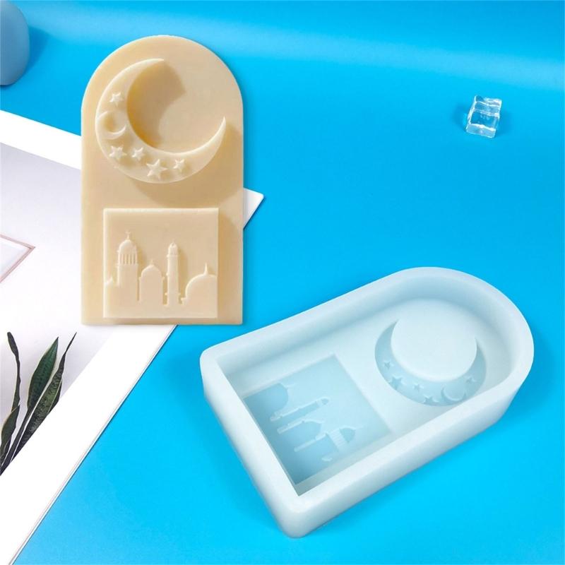 Moon Castles Epoxy Resin Mold Nonstick Fondant Chocolate Mold Table Ornament Making Tool Scented Candle Mold Enduring