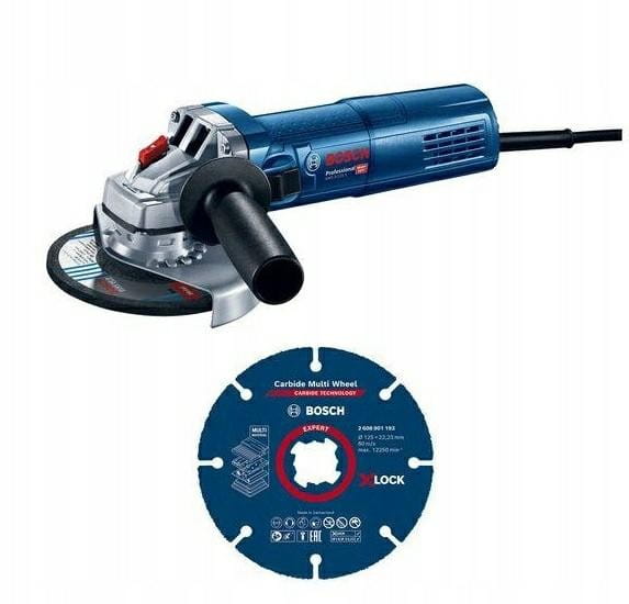 Bosch Szlifierka Kąt. 125Mm/ 900W Gws 9-125 S Reg.obr. +Tarcza Tnąca Carbide