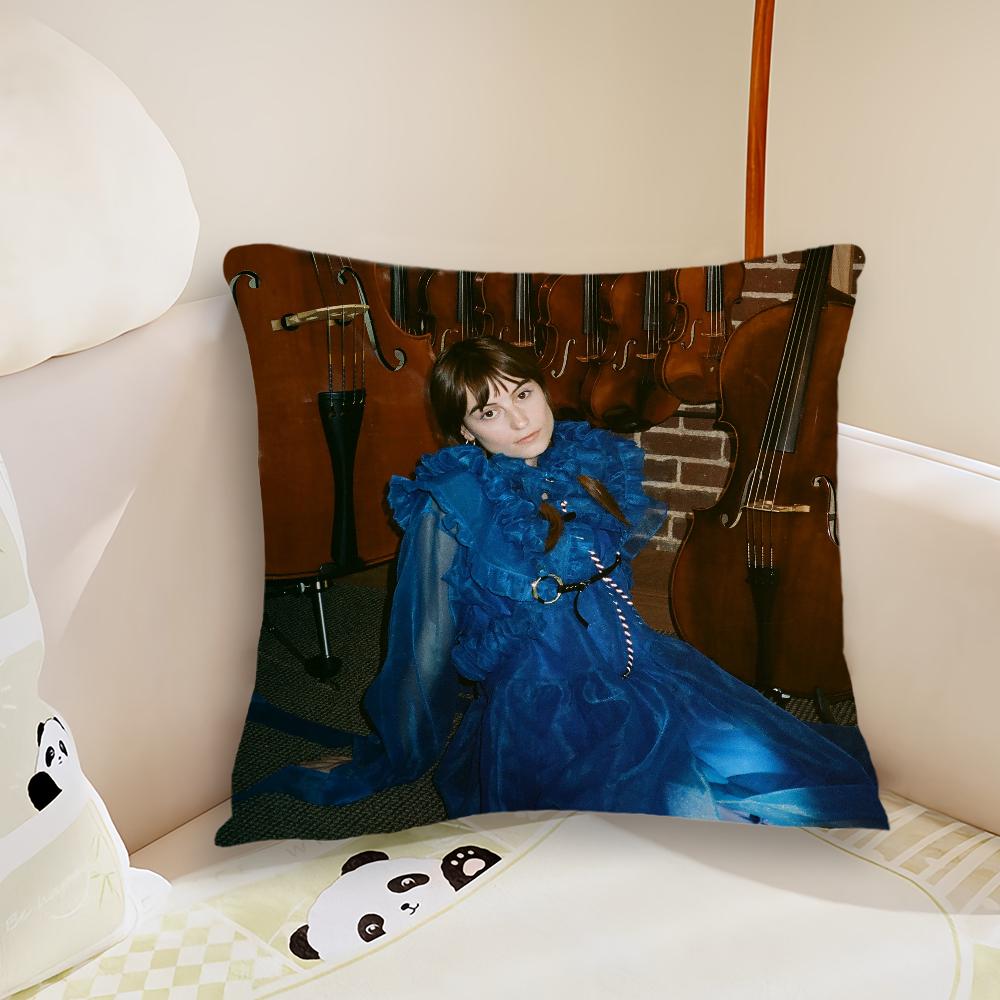 Singer Faye Webster Cushion Cover Pillow Case Plush Fabric Soft Double Sided Print Sofa Cushion Cover Throw Pillow Covers