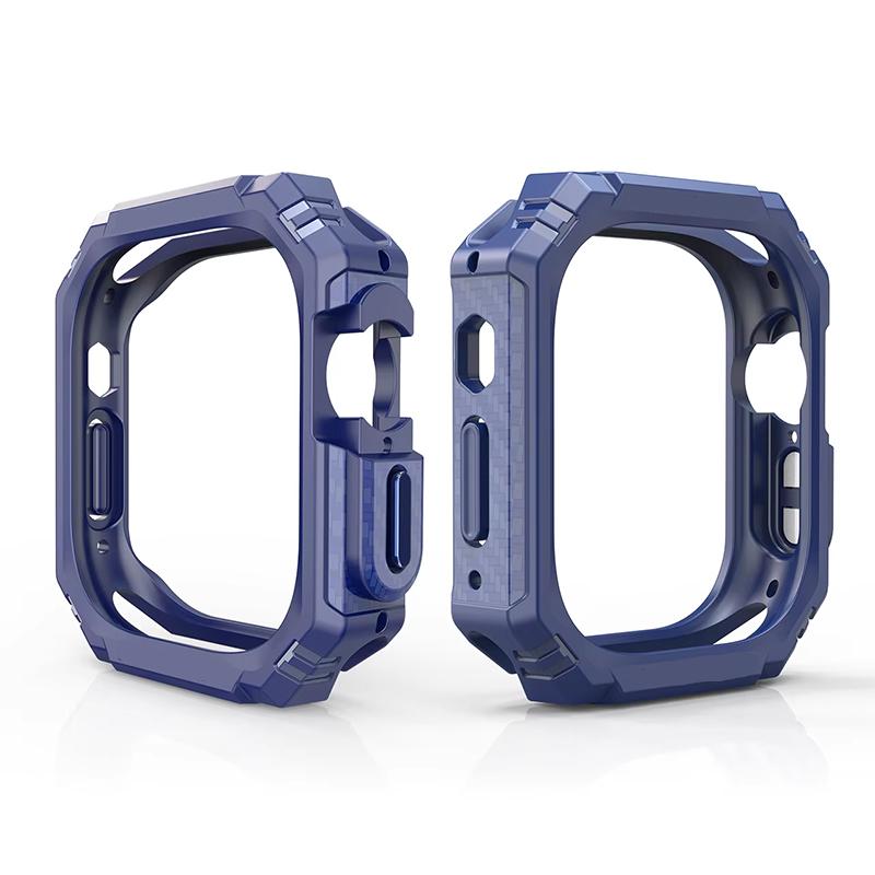 2 In 1 TPU Case for Apple Watch 41mm 45mm 40mm 44mm 49mm Hollow Shockproof Bumper Protector Cover for iWatch Ultra 9 8 7 6 5 SE
