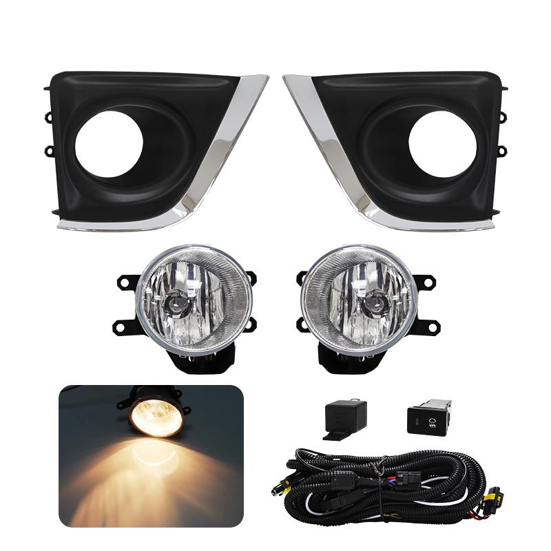 For Toyota Corolla Altis 2014 2015 2016 Fog Lights Lamp LED DRL Daytime Running Assembly Wires Switch Harness Accessories
