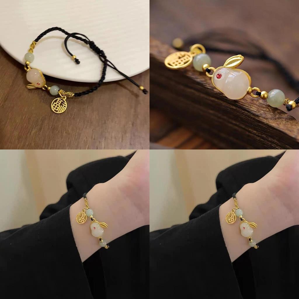 Chic Little Rabbit Charm Bracelet For Women Sweet Fresh Design 2024