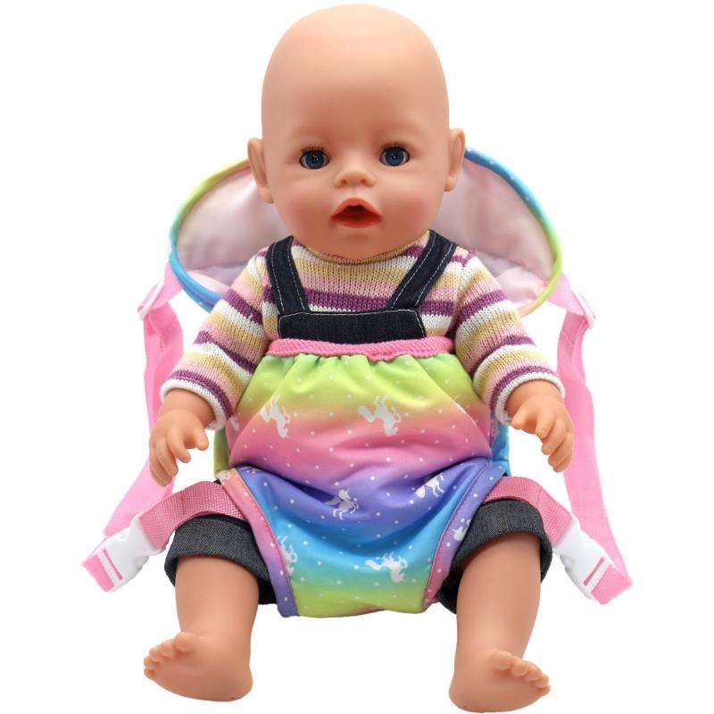 Fashion Newborn Backpack Doll Cute Flower Handbag For Girls Dolls Out Going Carry Bag Christmas Birthday Gift