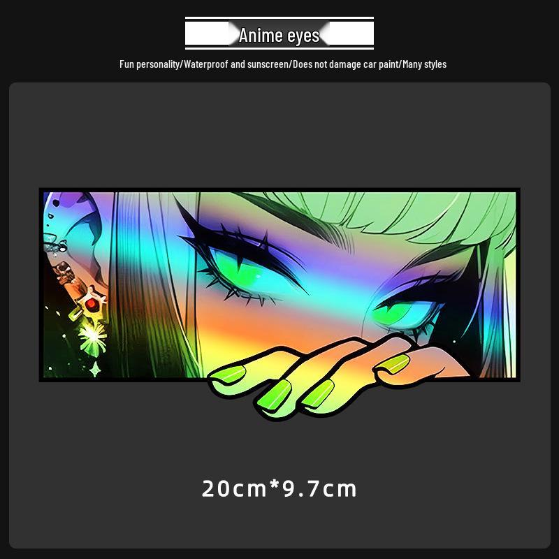 Anime Augen Rücklicht Aufkleber: Einzigartige Rennrad- & Autodekoration