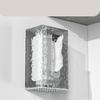 Tissue Box, Wall Mounted Tissue Box Cover Clear Plastic Napkin Holder Rectangular Facial Tissue Dispenser for Bathroom(Silver)