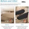 AUCELI 2 Pcs Car Front Seat Armrest Covers, Cloth Fabric Armrest Protectors, Direct Replacement Center Console Lid Armrest Cover Skin, Universal