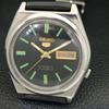 VINTAGE SEIKO 5 AUTOMATIC 7019A JAPAN MENS BLACK COLOR DIAL WATCH a702638-1 R209-a702638