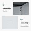 Lockable Metal Filing Cabinet with Glass Door