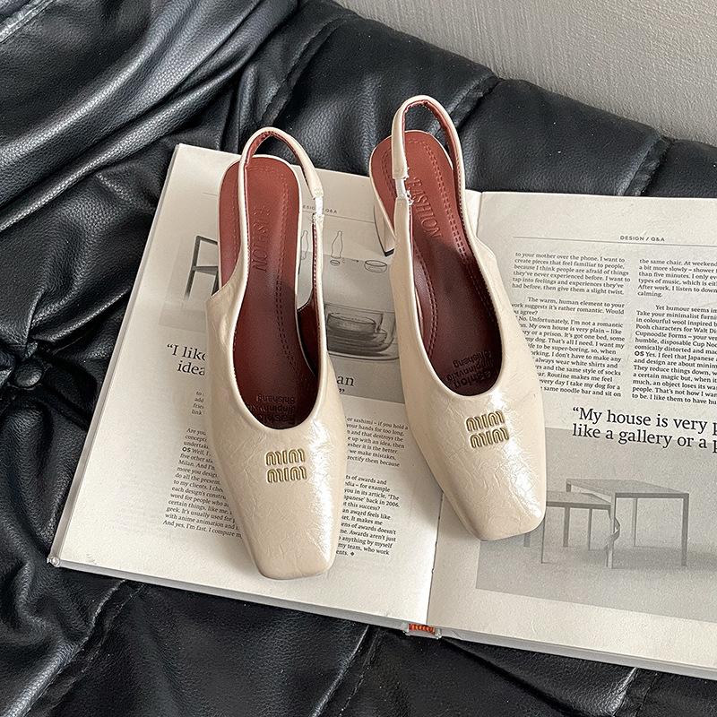 

Fashion commuter sexy thick heel square head bag head sandals women s summer new back strap elastic high heels 40