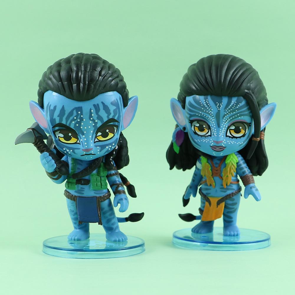 Avatar 2 Na'vi Charakter Figuren Set Cartoon Jake Neytiri Puppen PVC Material Sammlerspielzeug Schreibtisch Display Dekoration Geburtstagsgeschenk