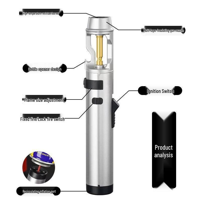 ZISIZ Handheld Windproof Blue Flame Torch