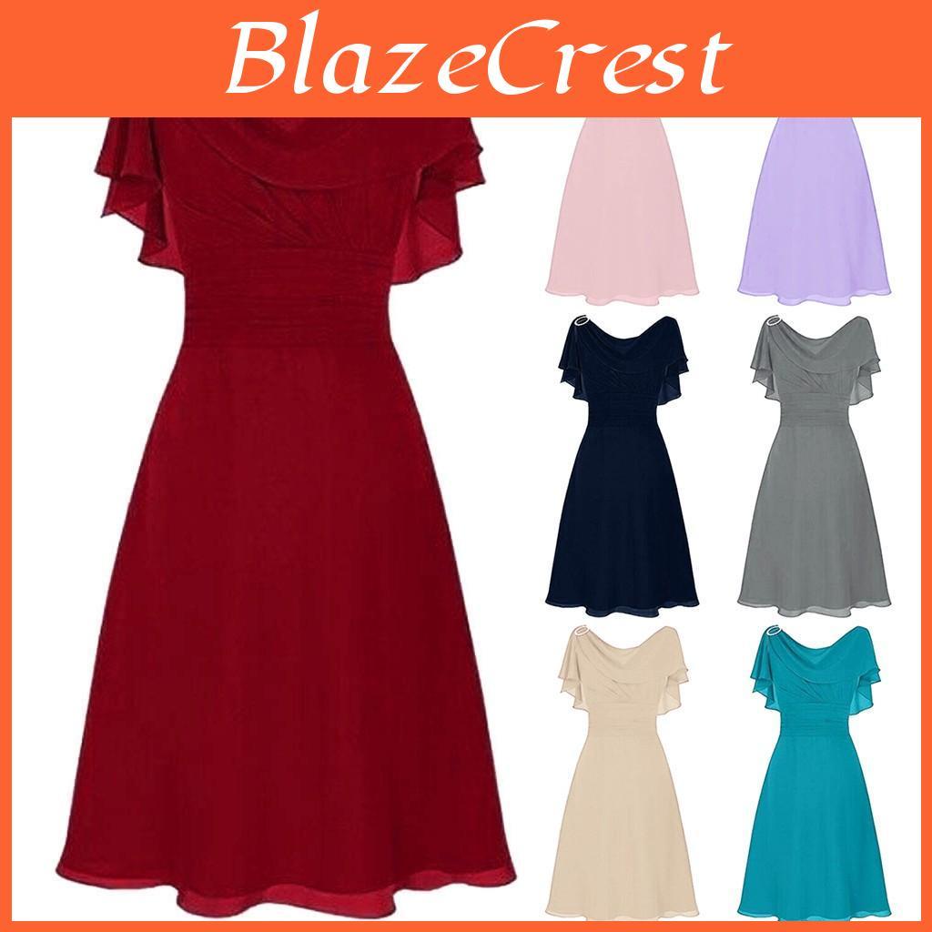 Formal Women Wedding Bridesmaid Highwaist Party Ball Prom Gown Cocktail Dress