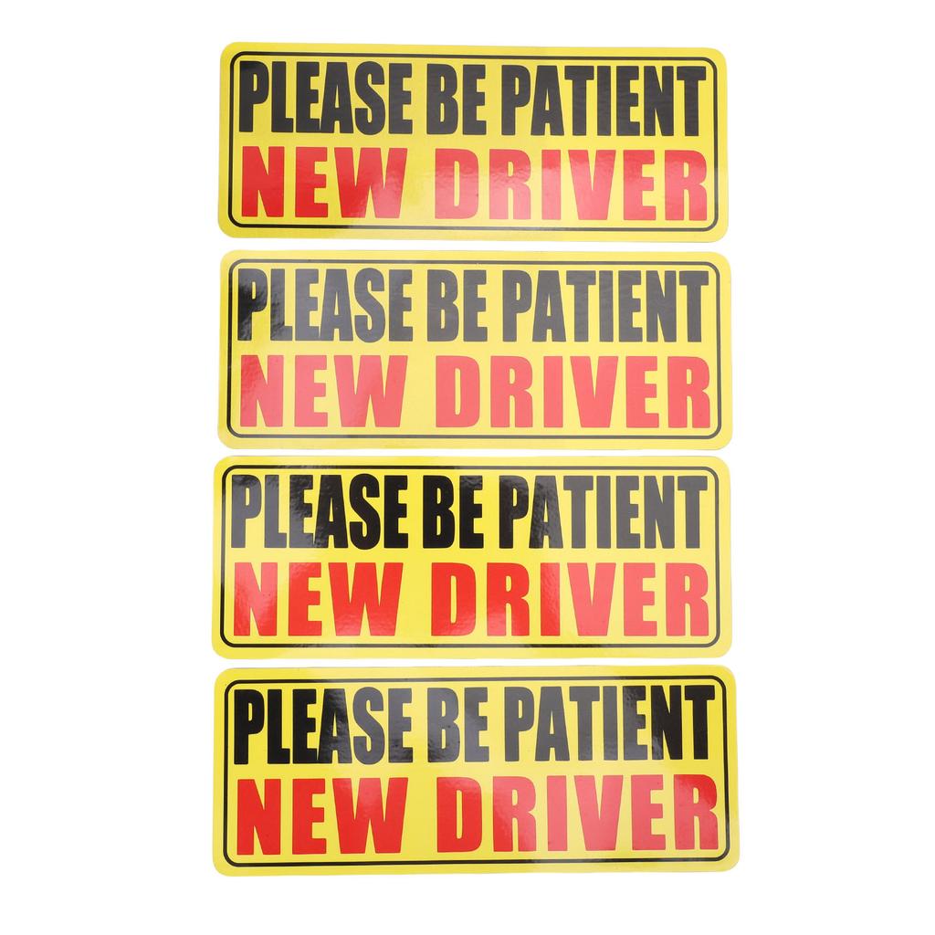 4 Stück Bitte Geduld Neuer Fahrer Magnet Wetterfest Wiederverwendbar Reflektierender Neuer Fahrer Aufkleber