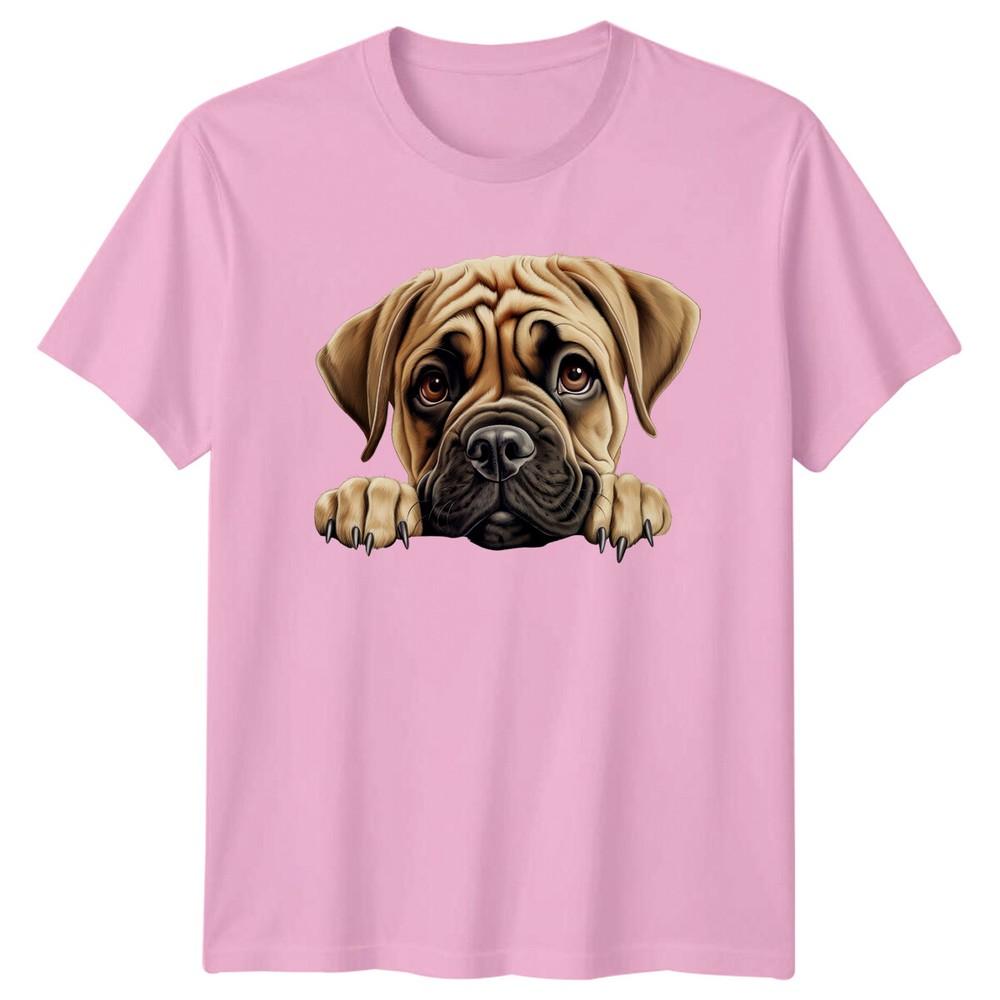 Cute Dog Breed Bullmastiff Puppy Peeking Funny Graphic TShirt