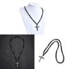 Obsidian Tiger Eye Hematite Cross Beaded Necklace For Men Fashion Accessory