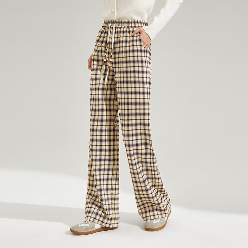 Shetu Women's Plaid Casual Pants