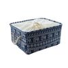 Foldable Storage Bins Fabric Basket with Handles Drawstring Dust Resistant Collapsible Cotton Rope Elephant Design Ideal Home