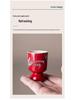 Colorful Glazed Ceramic Baijiu Cups: Creative One-Sip Toast Glasses for Home Use.