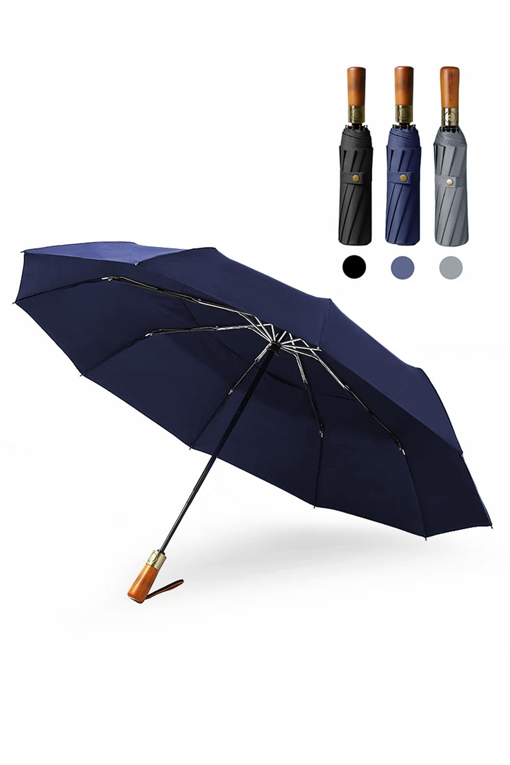 

Складной УФ-зонт GINZA STYLE, подходящий для солнца и зонта большого размера, зонт от солнца, защита, 100% блокировка, складной, дождь, (военно-морской флот)