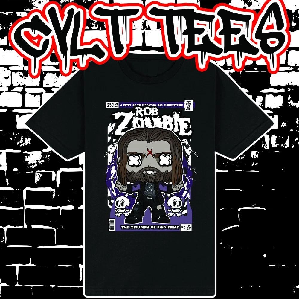 Men s and Women s T-shirts Rob Zombie Comic Book Cover style Tee ~ 100% Cotton XXXXL