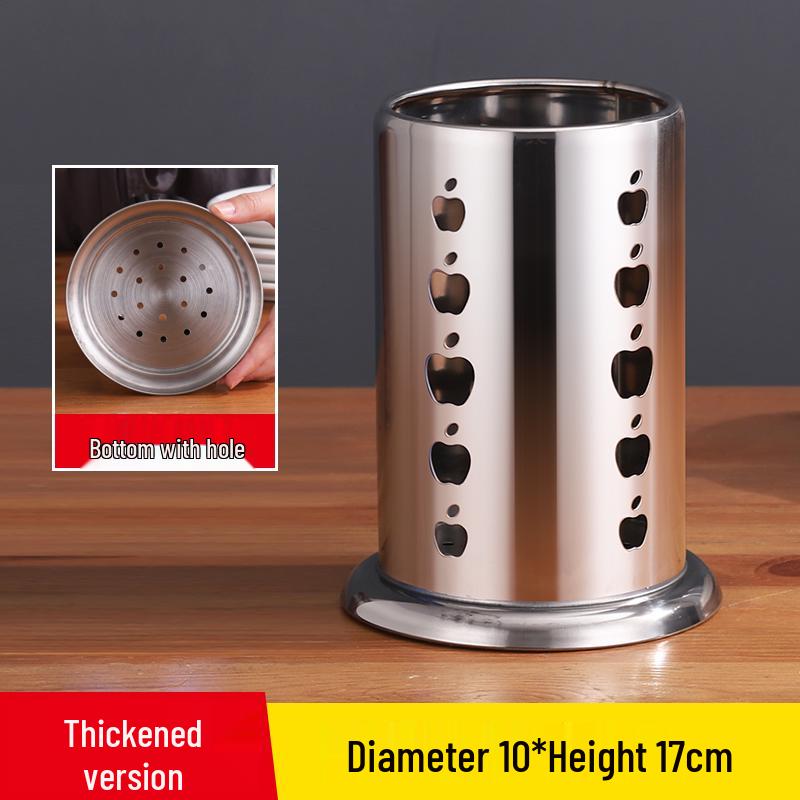 Stainless Steel and Bamboo Skewer & Chopstick Holder