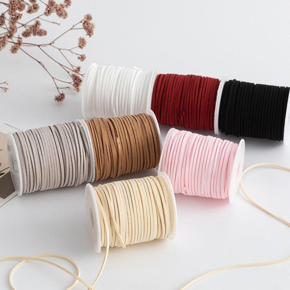 Handmade Leather Velvet Rope Korean Style Gift Packaging Rope Multipurpose Leather Roll Thread  DIY